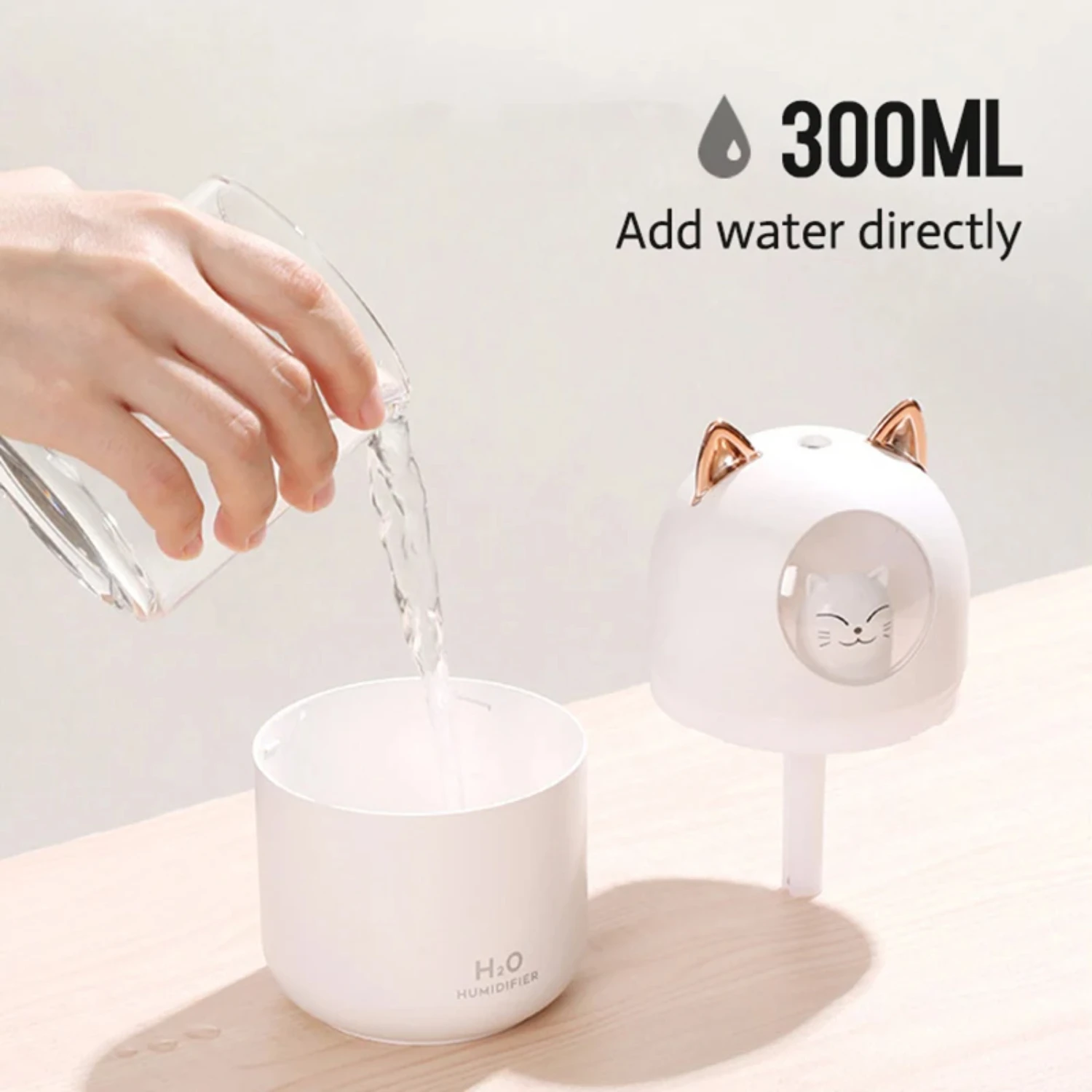 Nuevo humidificador ultrasónico elegante y sofisticado, mejora el bienestar en su hogar u oficina, crea una atmósfera serena y él