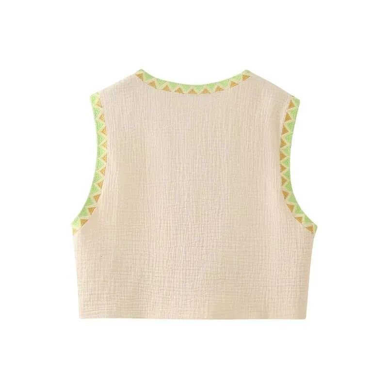 Frühling 2024 Damen Faion Casual Vielseitiges besticktes Top Schlankheitsdesign Ort Länge Anderes Material 00 % ular Sle