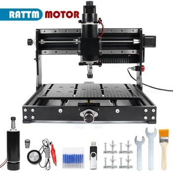 【EU & US Stock】3020 Plus Max Metal Milling Engraving Machine 3-axis DIY Laser Engraver Cutting for Aluminum Steel MDF 500w Spindle