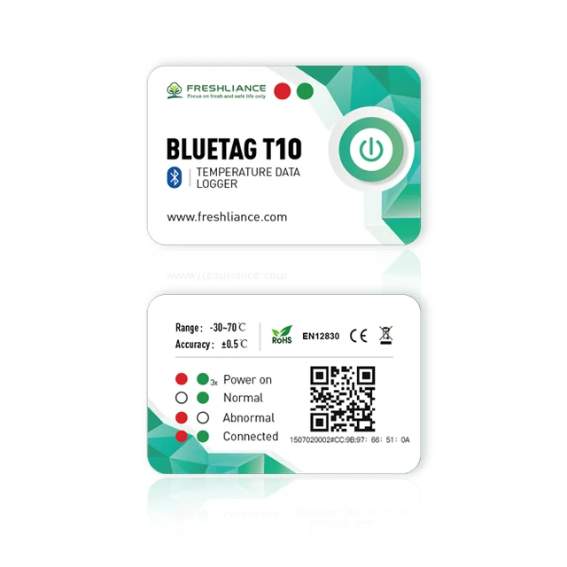 3 قطعة حلول المراقبة BlueTag T10 الاستخدام الصناعي مسجل البيانات مستشعر درجة الحرارة بلوتوث اللاسلكي