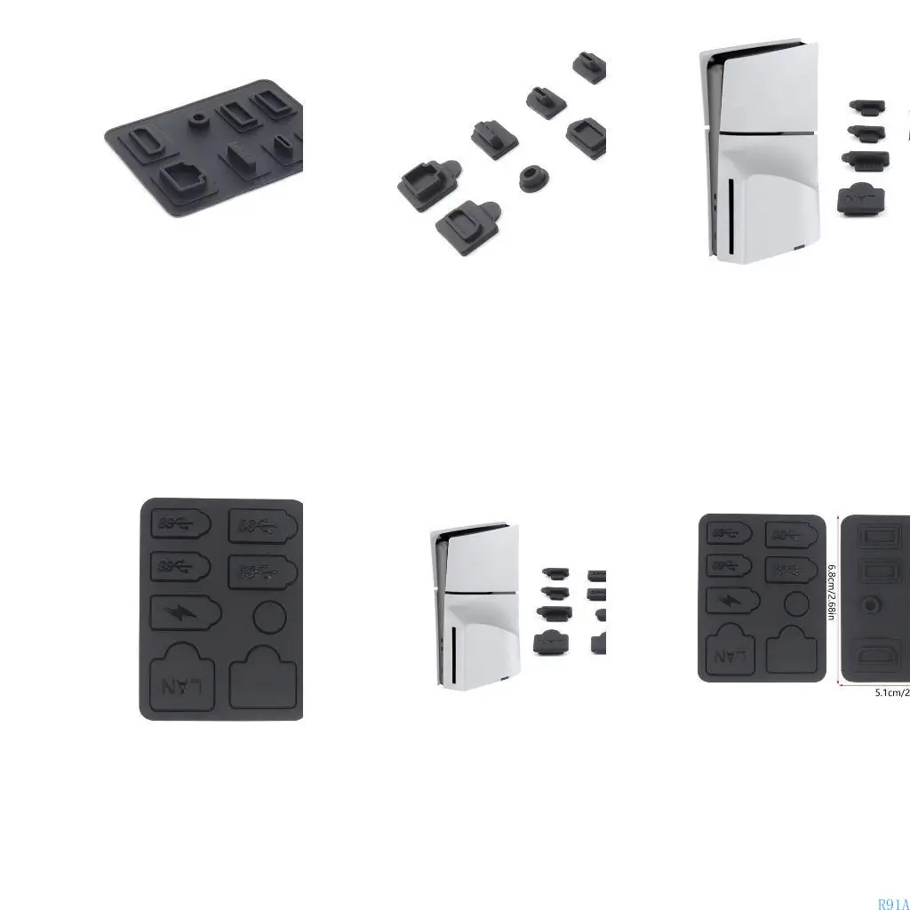 R91a Gust Sluge for PS 5 Antidust Cover Gaming Accessories Dustproof Plug