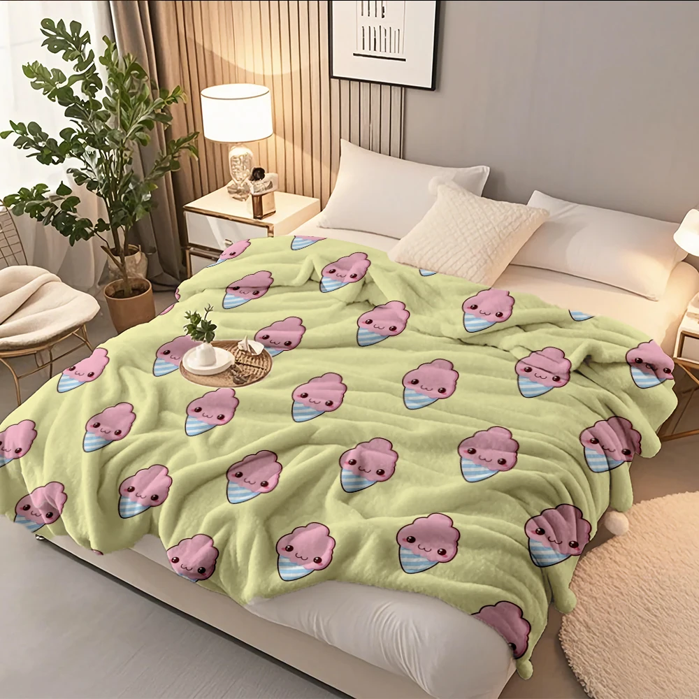

Transitional Seasons Flannel Soft Blanket Cotton Candy Quilt Luxury Throw Oriental Durable Anti-pilling Blankets For Airbnb