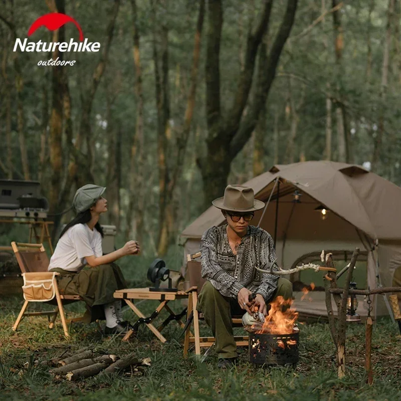 Naturehike stojak na ognisko piec na drewno opałowe palnik ogień podgrzewacz na drewno piec na ognisko kociołek Camping akcesoria kuchenne żelazo