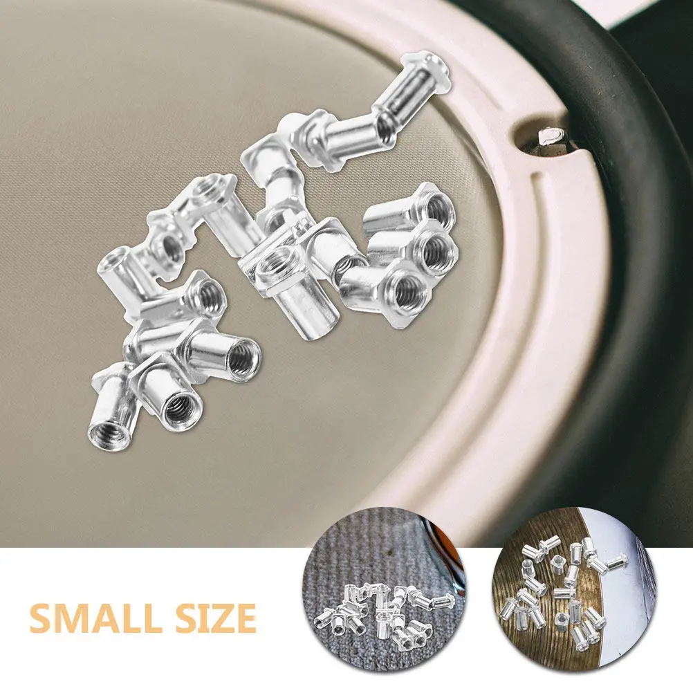 10 Pcs Floor Drum Lugs Parts Swivel Nut Screws Nuts Bolt Supply Replacement