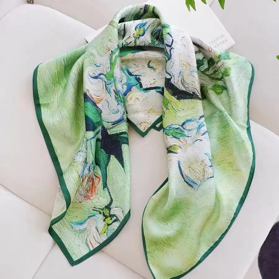 

2024 New Square Fashion Mulberry Women's Scarf Elegant and Versatile Advanced Accessories Scarf YC113