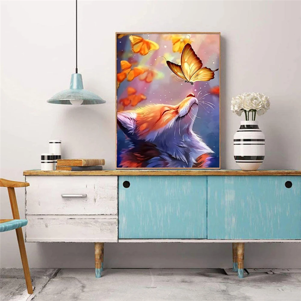 AB Velvet Canvas 90 Colors Diamond Painting Flower Butterfly 5D Embroidery Night Landscape Mosaic Cross Stitch Kits Home Decor