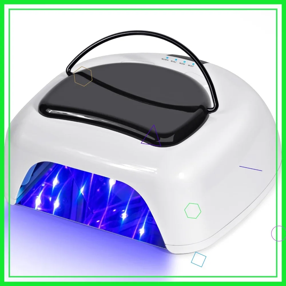 

96W UV LED Nail Lamp, Cordless with 4 Timers & Auto Sensor, Fast Curing for Salon and Home Use