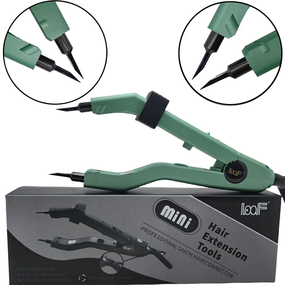 2024 Best Sharp tip Adjustable Temperature HeatingHair Extension Iron, Fusion Hair Extension Iron Keratin Bonding Tools