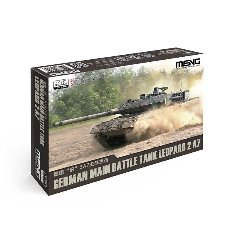 1/72 MENG Assembly Model German Main Battle Tank Leopard 2 A7 72-002 Assembled Figure Room Ornament Children Birthday Gift