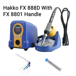 Hakko FX 888D Soldering Station With FX 8801/8805 Handle T18/T19 Soldering Iron Tips A1560 Ceramic Heating Core Welding Wire