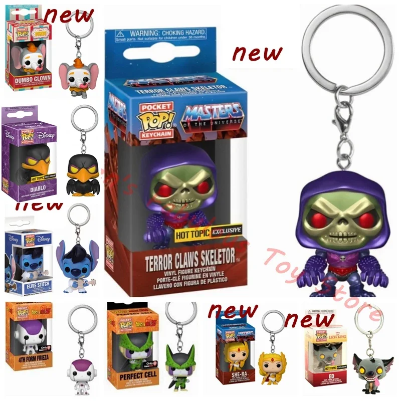 NEW 41 styles FUNKO ED lion SHERA diablo joker VR stitch dumbo skeletor keychains action Collection Model Toys For Children Gift