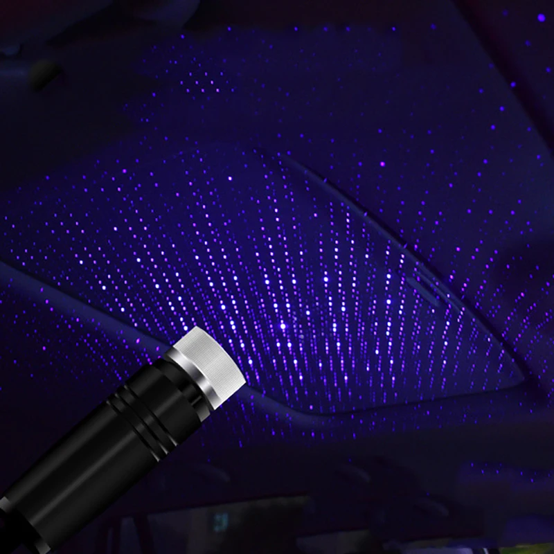 USB LED Retrofit-Free Car Star Ceiling Atmosphere Light Bedroom Room Decoration Night Light Net Red Shooting Projection Light