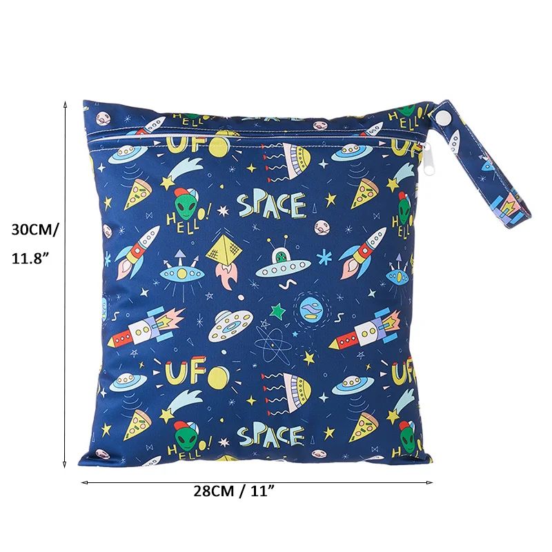 28*30CM Waterproof Reusable Diaper Wet Dry Bags Mess-proof Travel Beach Pool Yoga Gym Baby Dirty Items Storage Bag Organizer
