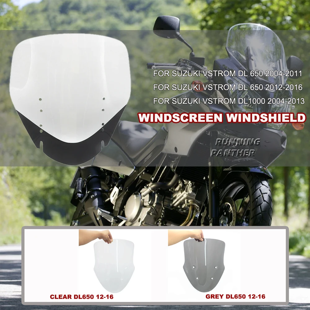 

For Suzuki Vstrom V-strom DL650 DL1000 DL 650 1000 NEW Motorcycle Windscreen Windshield Wind Deflector Protector Shield Screen