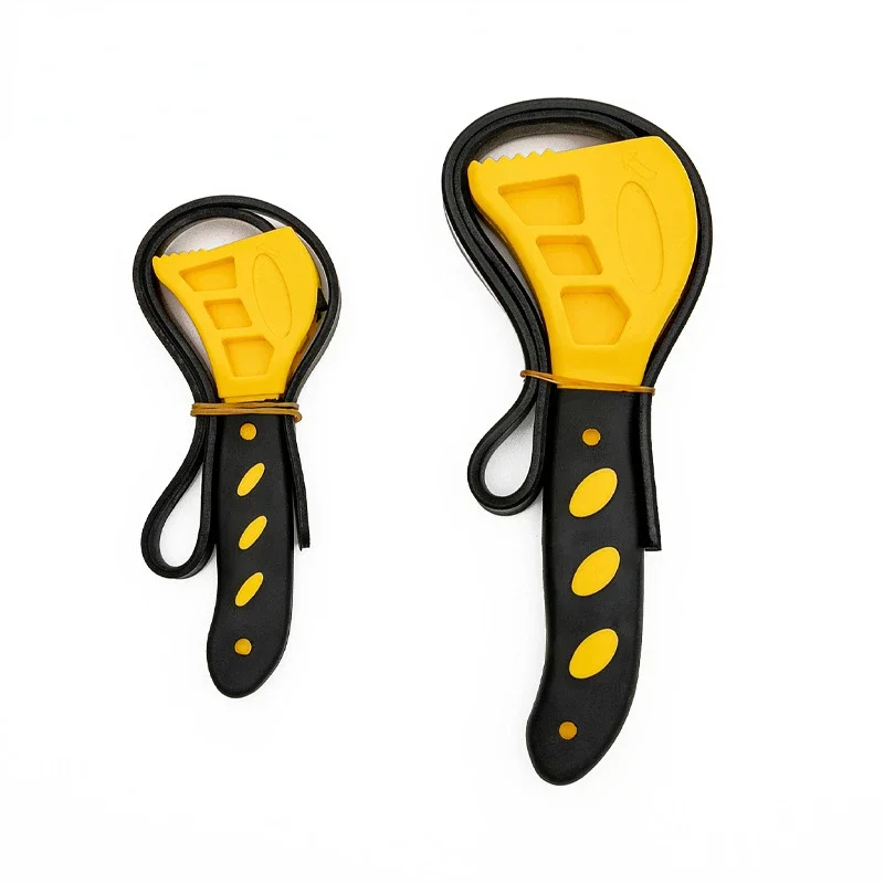 Adjustable Belt Wrench Oil Filter Puller Strap Spanner Chain Opener Cartridge Disassembly Tool Automotive Maintenance Equipment