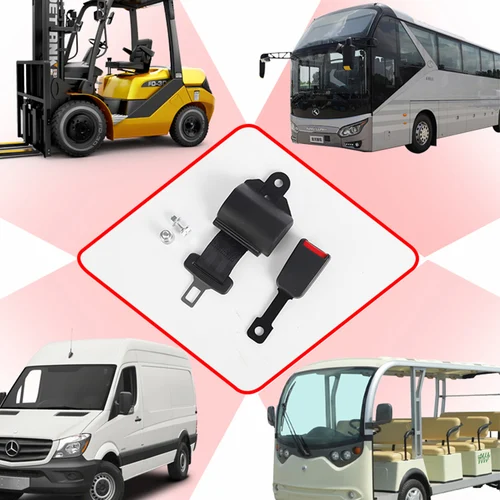 Imagen 2 del producto Cinturón de seguridad de coche retráctil automático de 2 puntos, cinturón de seguridad para vehículo de ingeniería, conjunto de accesorios para cinturón de seguridad de autobús turístico