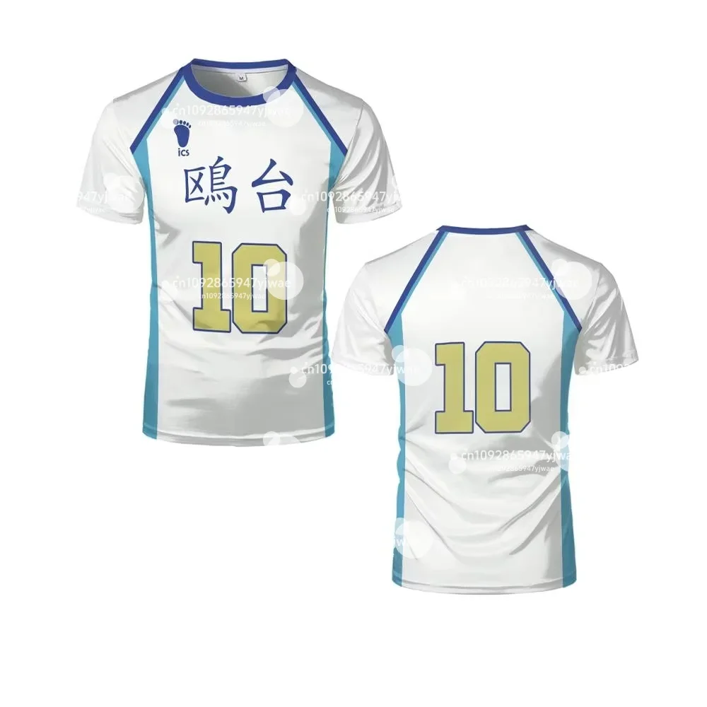 الرجال شعبية Haikyuu قميص الانمي ساكوراي المدرسة الثانوية زي كرة طائرة شينغهاي تاكاي تأثيري قصيرة الأكمام ملابس للرجال