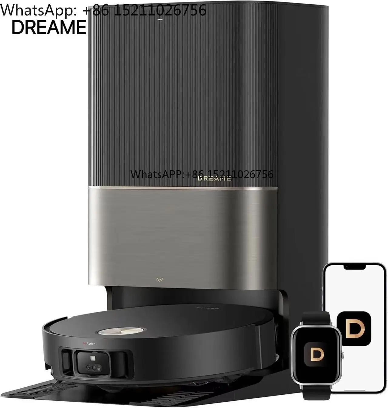 

Робот-пылесос DREAME X40 X50 с автоматической уборкой, высокой мощностью всасывания 13000 Па, съемным контейнером, функцией автоматического пополнения воды, для дома и гаража