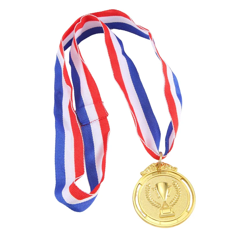 الميداليات الفائزة بالذهب، الميداليات الفائزة مع شريط للرقبة، نمط ذهبي وفضي وبرونزي للأكاديمية الرياضية أو أي مسابقة #6