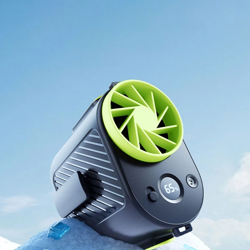 휴대용 충전식 허리 또는 목에 거는 팬, 야외 라이딩 등반 작업용, 10000mah, 3S 고속 냉각 팬, 여름