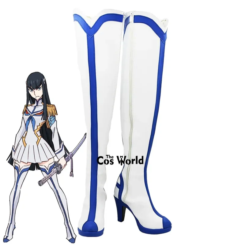 KILL la KILL-Bottes à Talons Hauts, Chaussures Cosplay Personnalisées, Satsuki Kiryuin, Anime