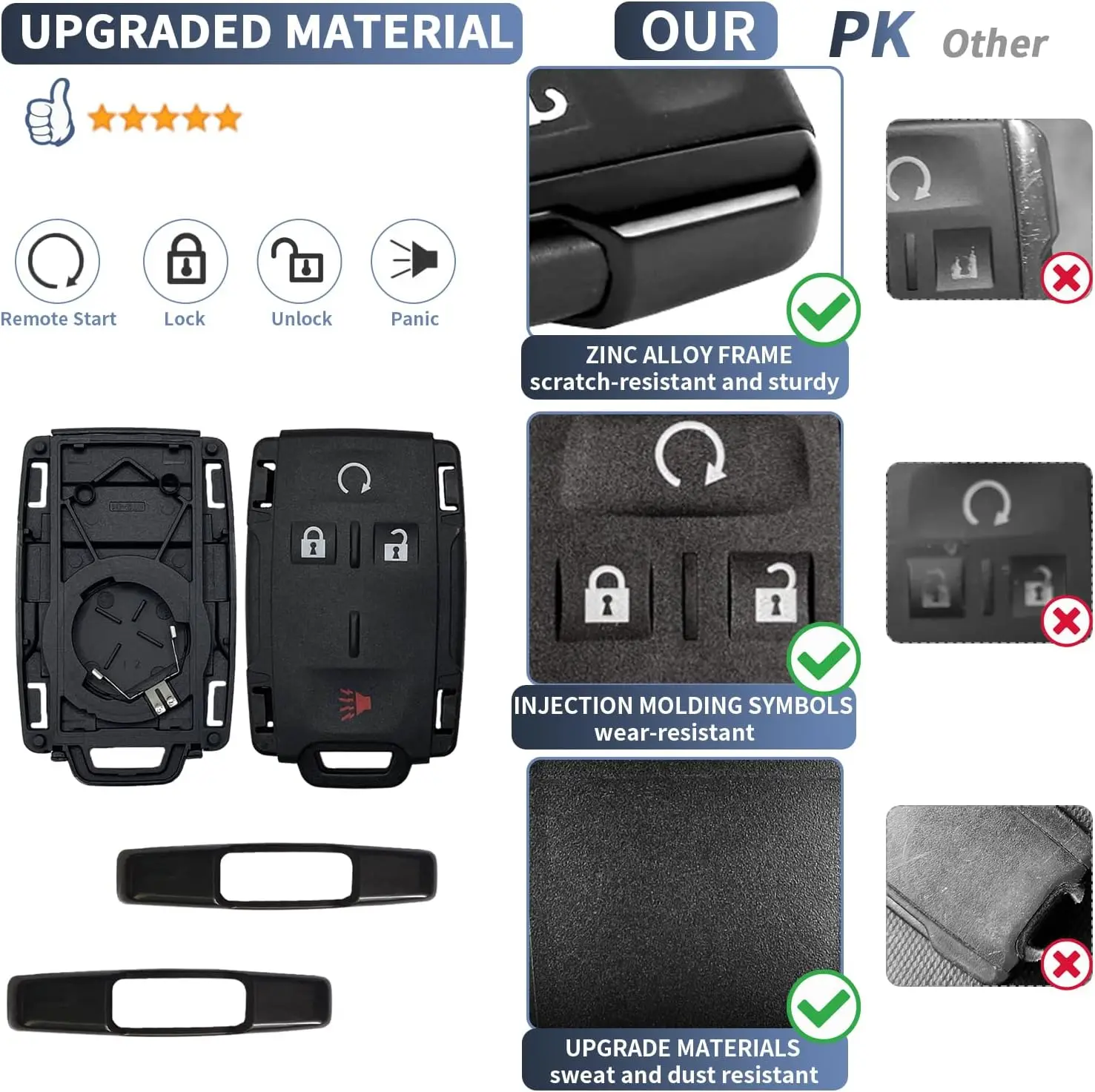 بديل لشيفي سيلفرادو كولورادو جي إم سي سييرا كانيون 2021 2020 2019 2018 2017 2016 2015 2014 مفتاح بعيد فوب شل #4