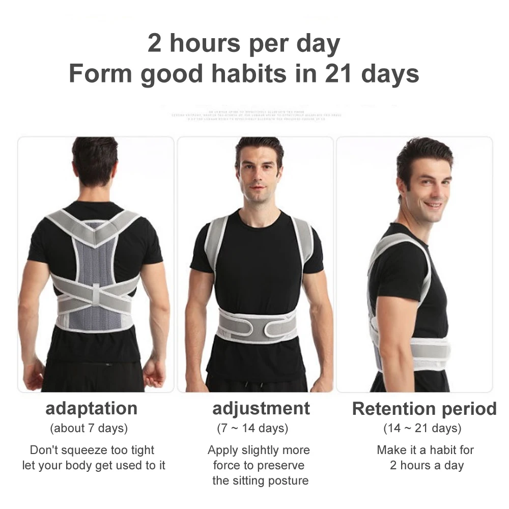 New Design Humpback Girdle Keel Upper Back Strap Brace Shoulder Posture Corrector Scoliosis Spine Support Lumbar Orthopedic Belt