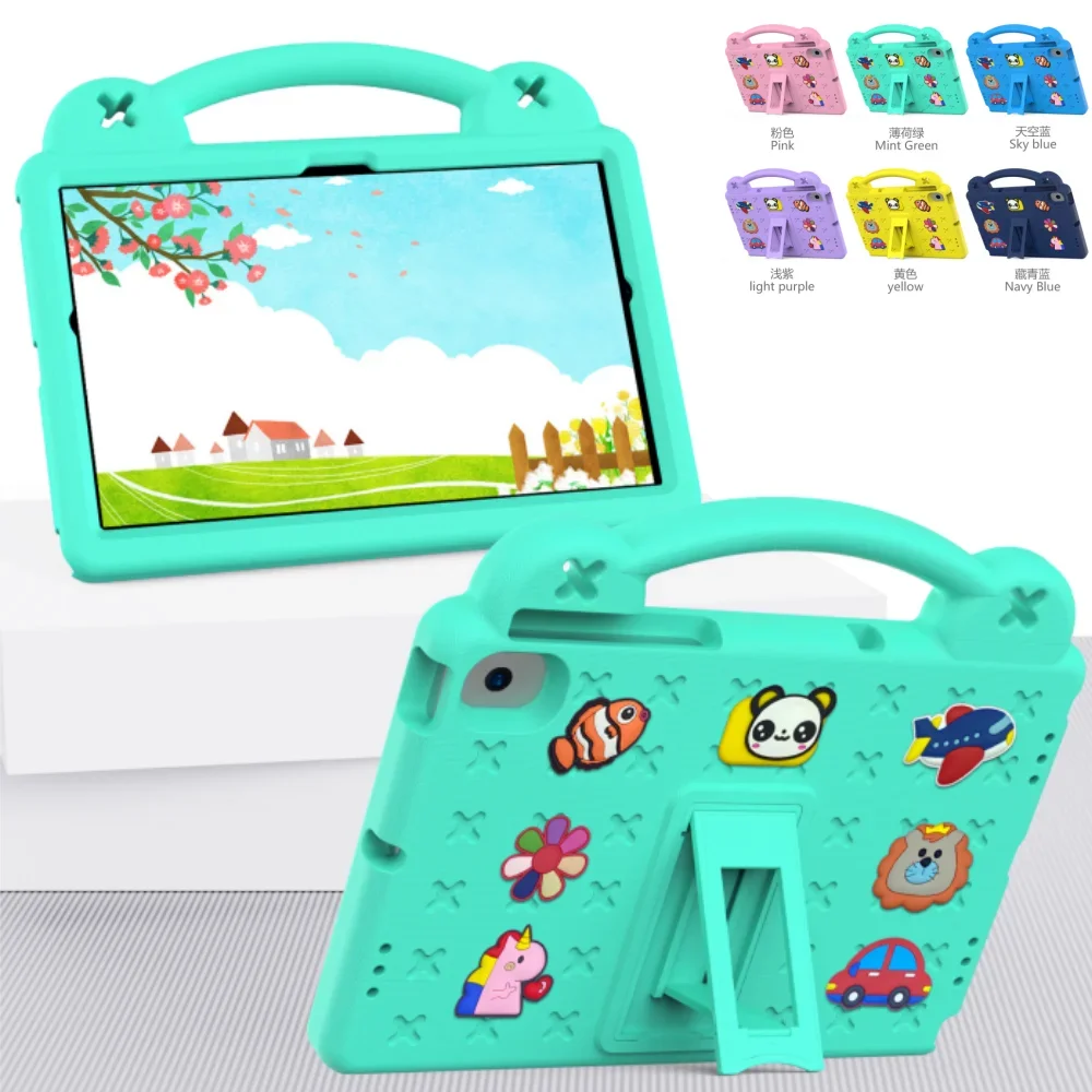 

Чехол для Lenovo Tab M10 Plus 3-го поколения 10,6 дюйма TB-125FU 128FU 128XU K10 Pro 5G 10,6 дюйма TB-223FC, детский безопасный чехол для планшета из ЭВА с изображением медведя