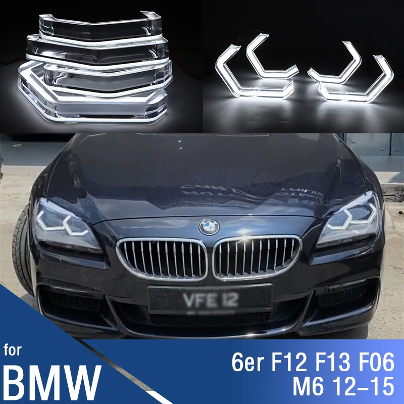 

For BMW 6 Series F12 F13 F06 M6 640i 650i 2012 2013 2014 2015 Accessories LED Crystal M4 Iconic Style Angel Eyes Light