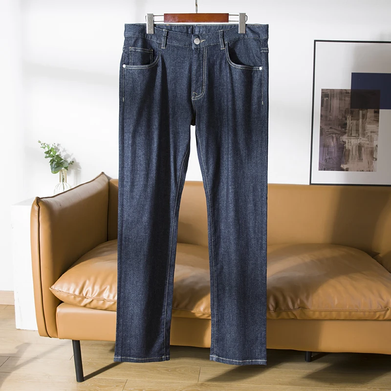 

Мужские джинсы свободного кроя прямого кроя, новинка осени, эластичные, повседневные, городской стиль, средняя низкая посадка, на молнии, весна 2023