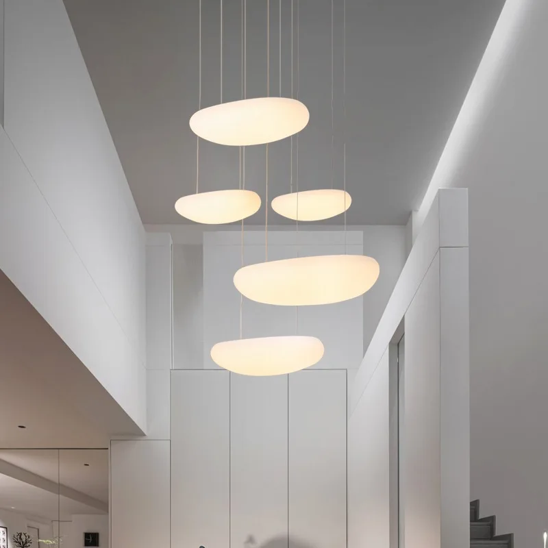 

Modern Simple Home Decor Acrylic Ball Pendant Lights Living Room Spiral Stairs Hanging Lamp Interior for Home Lighting Fixture