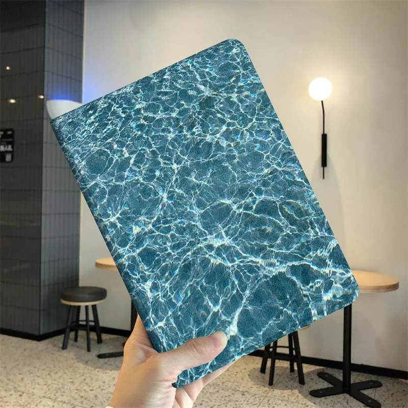Blue ocean wave ripples For Lenovo Pad Tab Legion Xiaoxin Y900 Y700 K10 M10 P11 3rd Pro GT Plus Gen Cover Tablet Case