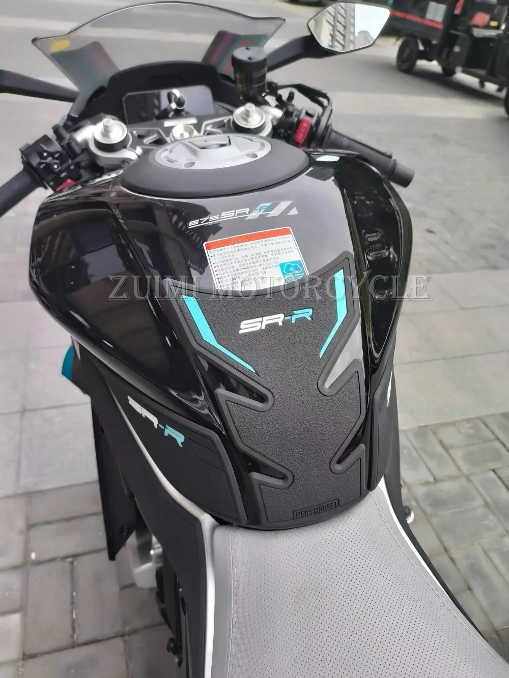 New modified parts for 675SR-R fuel tank sticker, body rubber sticker, fishbone anti scratch, anti slip and wear-resistant film