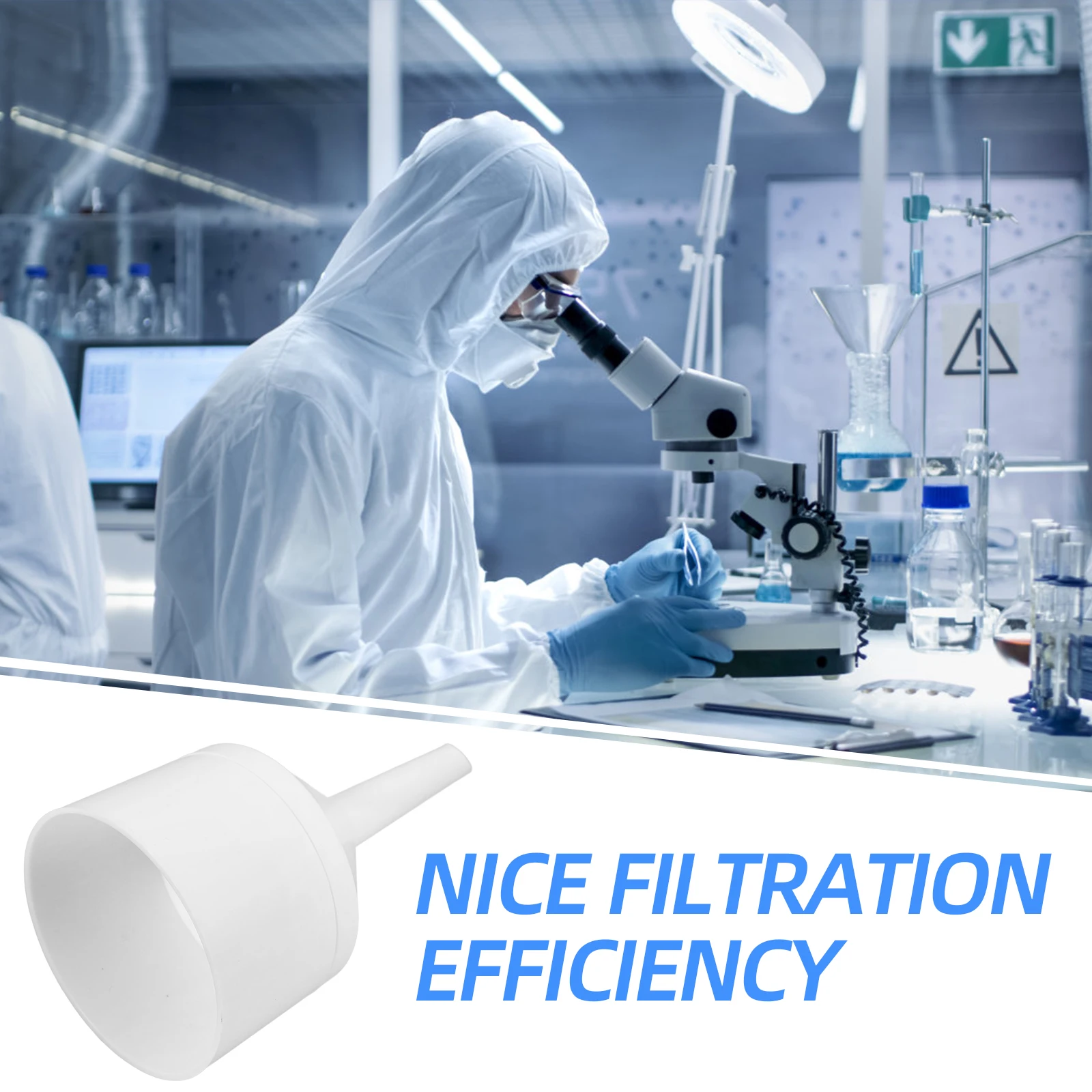 Funil de filtro de plástico buchner balão funis de cozinha pequeno laboratório eficiência de filtragem precisa fácil limpeza uso versátil