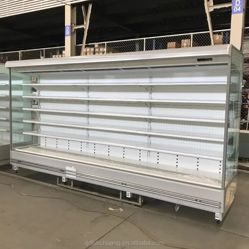 Customized Supermarket Display Refrigerator Fridge showcase Cooler Open Refrigerated Display Cases Refrigerator for Vegetables