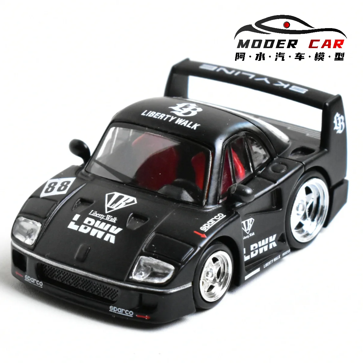 데몬 킹 1:64 F40 2025 포산 한정판 다이캐스트 모델카