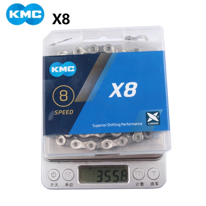 Велосипедная цепь KMC X11, X10, X9, Z9, X8, 128L, 6, 7, 8, 9, 11s, велосипедная цепь с оригинальной коробкой, волшебная кнопка для горного/дорожного