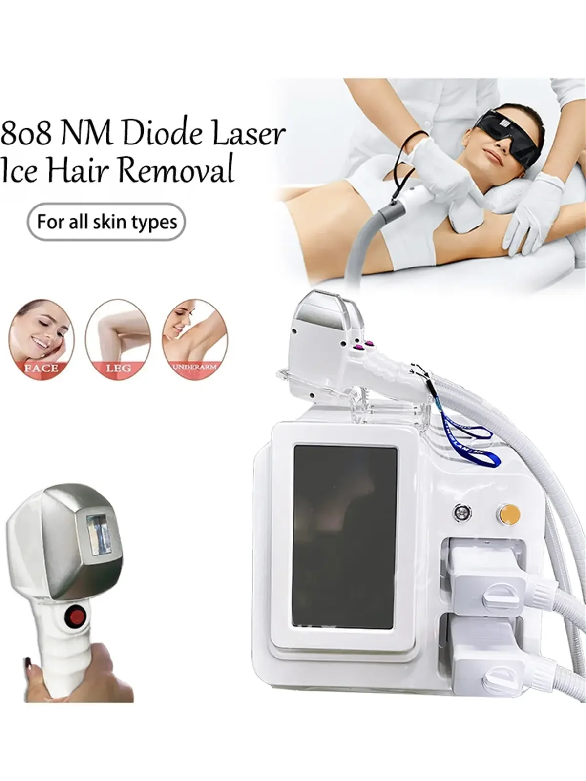 

4000W Diode Laser Hair Removal Machine 808Nm Three Wavelengths for Beauty Salon Professional German Technology Hair Removal Lase