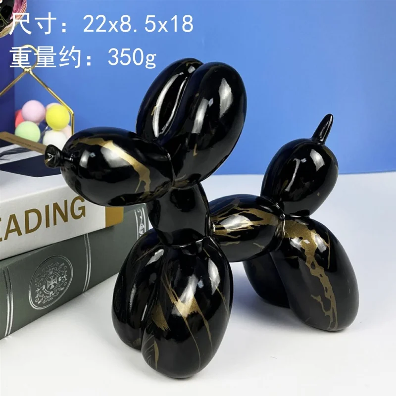 Nordic balloon dog figurine - simple yet luxurious resin handicraft for the living room, TV cabinet tabletop decoration item