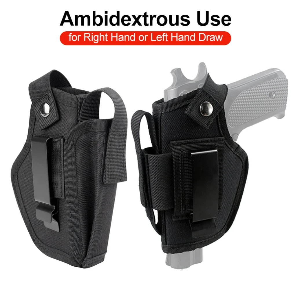 

Outdoor Tactical Gun Holster with Bullet Clip Hunting Belt Concealed Carry IWB OWB Airsoft Pistol Bag for All Size Handgun