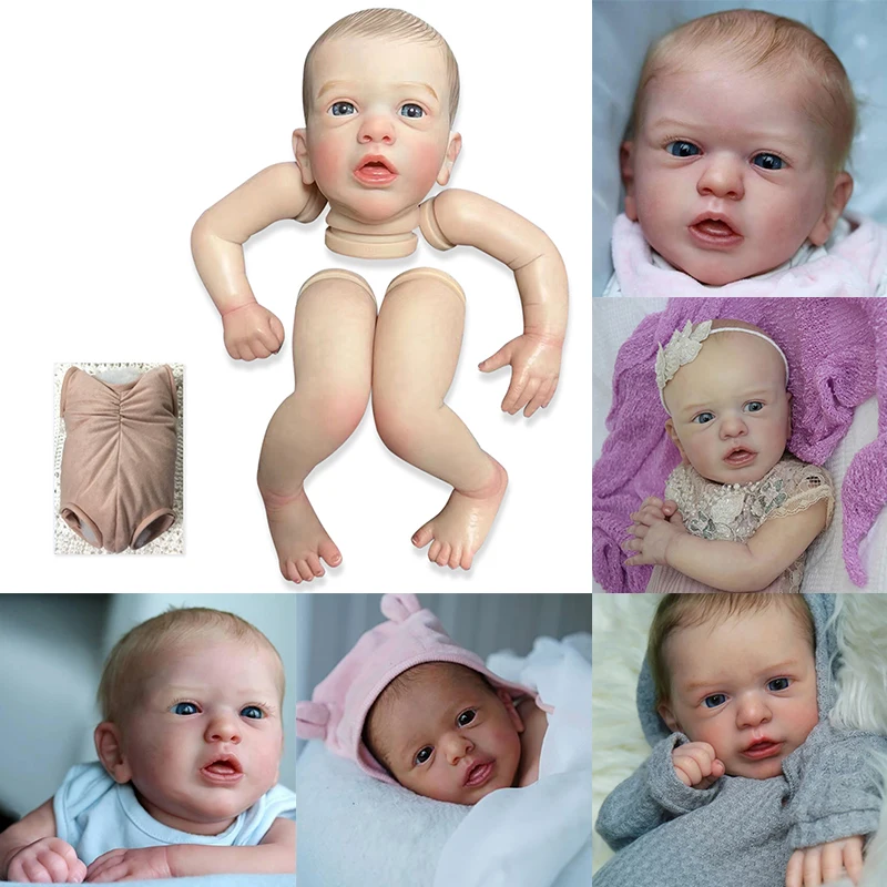 

19inch Aleyna Finished Doll Size Already Painted Kits Parts Very Lifelike Baby Doll with Many Details Veins Included Cloth Body