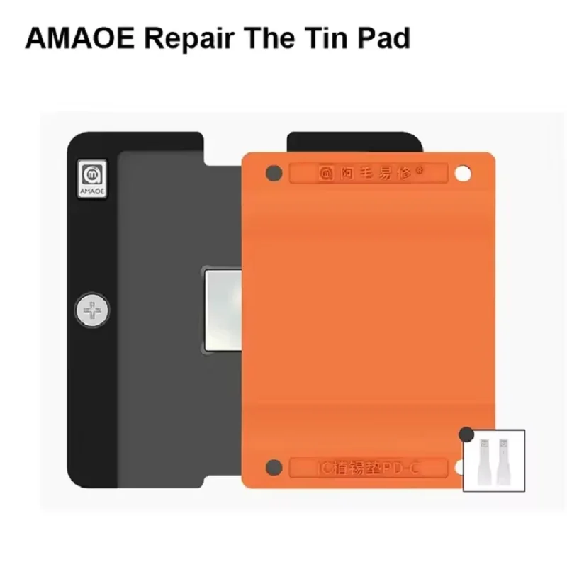 

AMAOE PD-C Universal Planting Tin Pad Set for Mobile Phone Maintenance High Temperature Resistance Insulation Silicone Mat