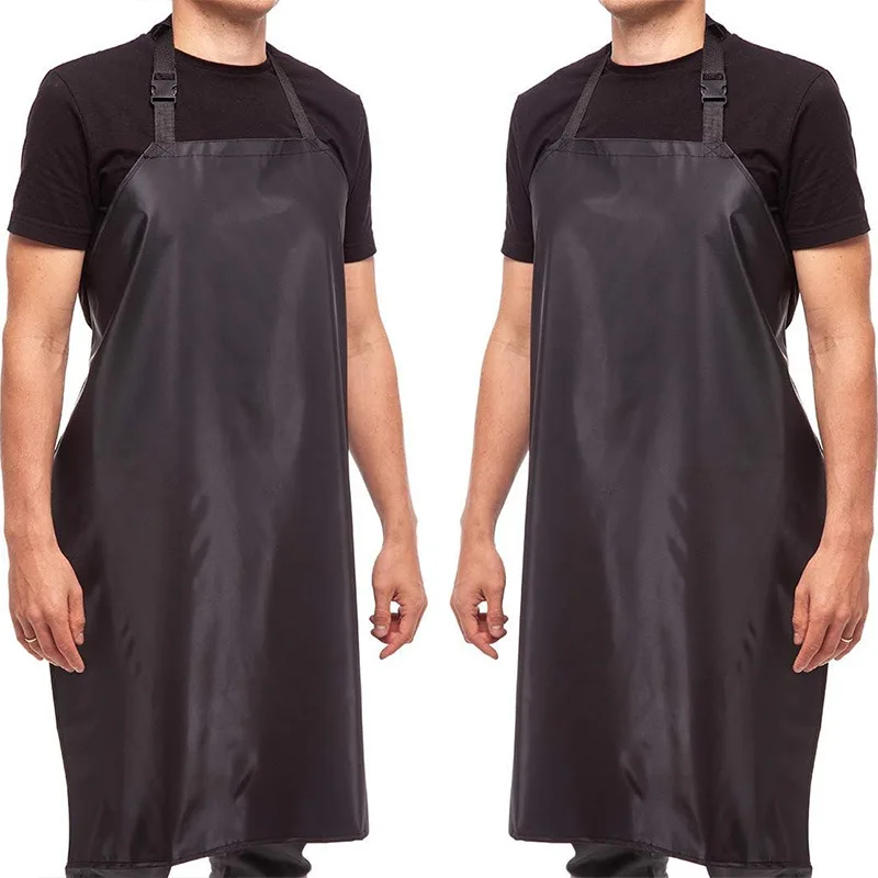 New Neck Adjustable Button Waterproof Apron Suitable for Both Men and Women Kitchen Dining Car Wash Shop Bib