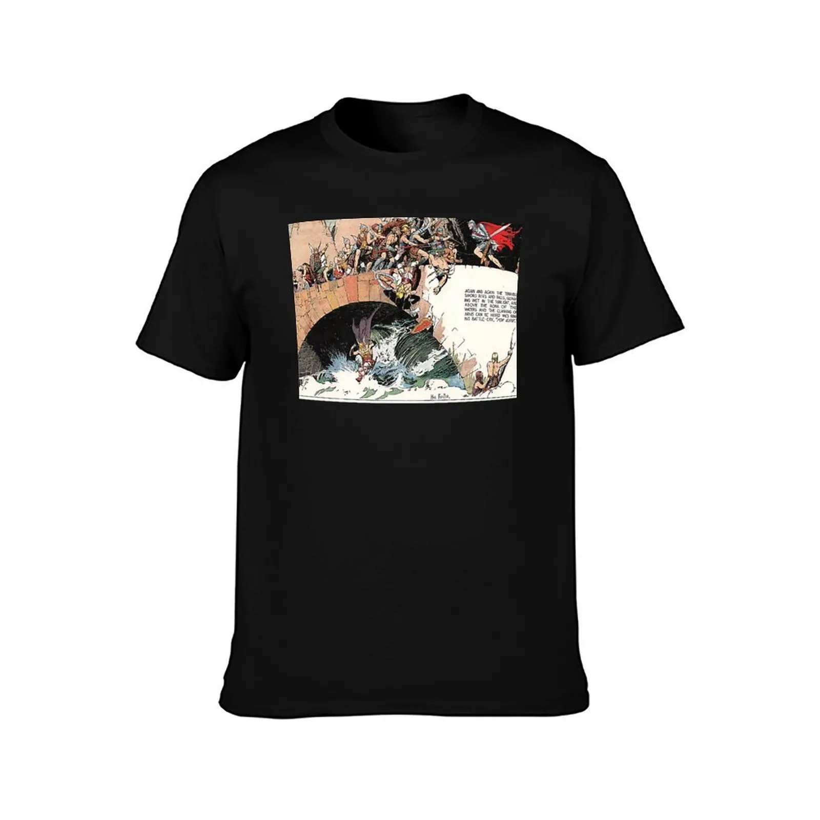 Prince Valiant by Harold Foster T-Shirt, Summer Casual Cotton Tee, Oversized Streetwear Tops, Vintage Graphic Print, 100% Cotton