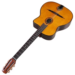 Chitarra acustica Django 41 pollici arancione finitura lucida Chitarra Jango Top in legno massello di abete rosso 6 corde 22F con testa classica