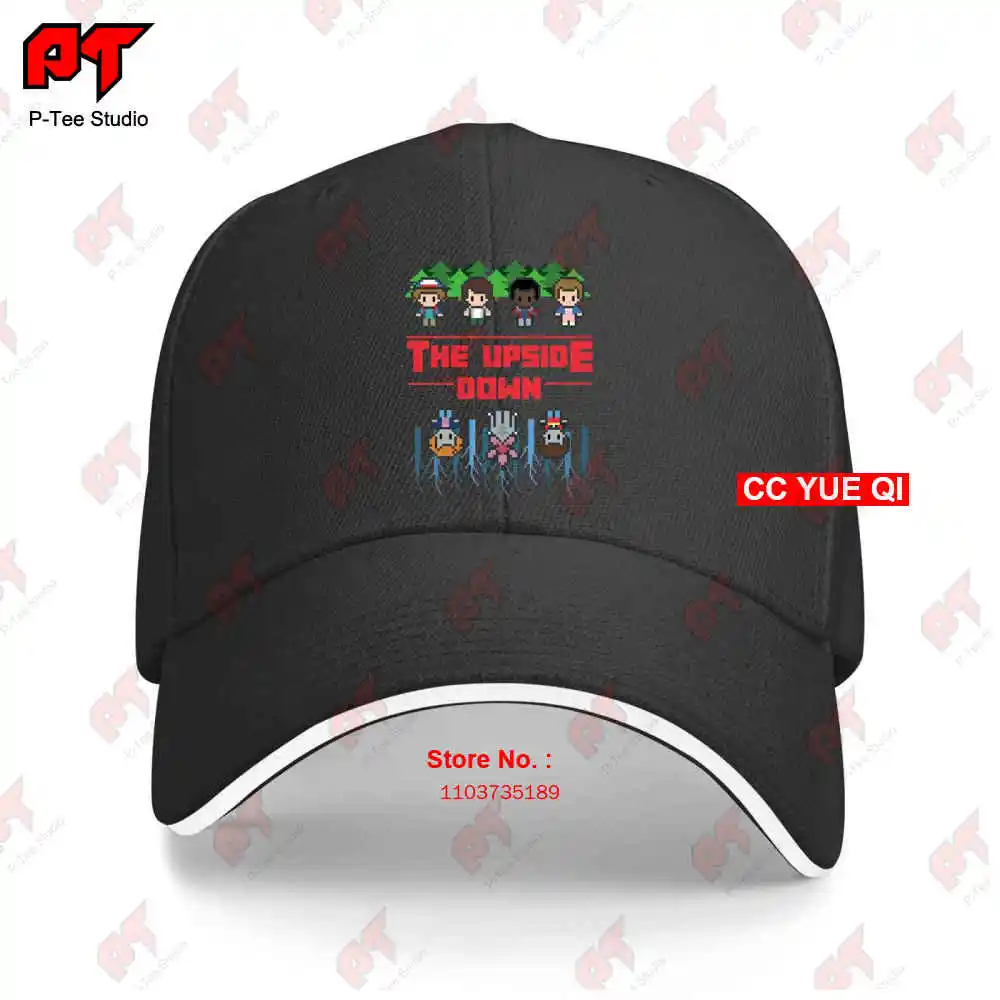 8 Bit Upside Down Netflix Tv Horror Mike Dustin Baseball Caps Truck Cap 6UWQ