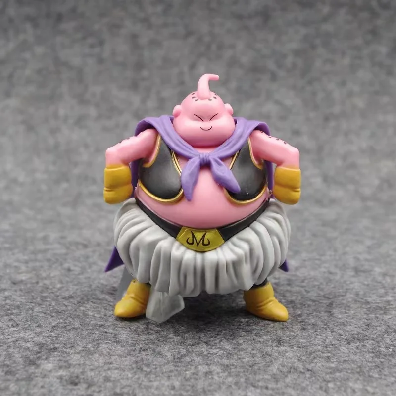 Bandai 8cm Anime Dragon Ball Goku Buu Figure Fat Super Buu Figurine PVC Action Figures Statue Model Doll Collection Toy Gift Kid