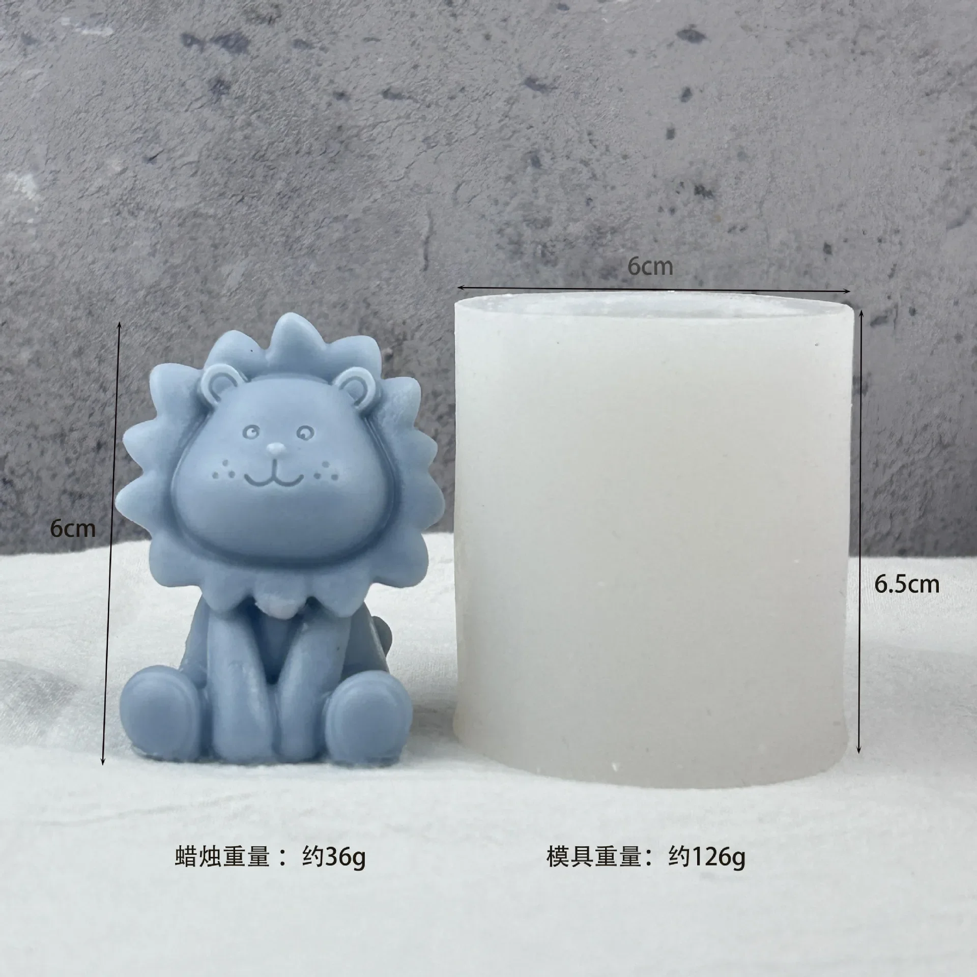 Cute Lion Silicone Candle Mold 3D DIY Soap Aromatherapy Plaster Resin Mold Chocolate Ice Cake Silicone Baking Kit Home Decor