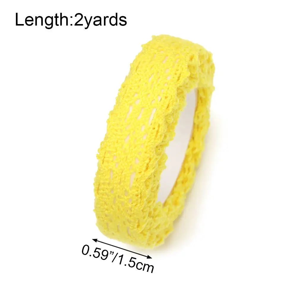 Lace Tapes Adhesive Fabric Cotton Lace Trimming Ribbon Lace Fabric DIY Embroidery for DIY Craft Wedding Decor Stationery Gifts