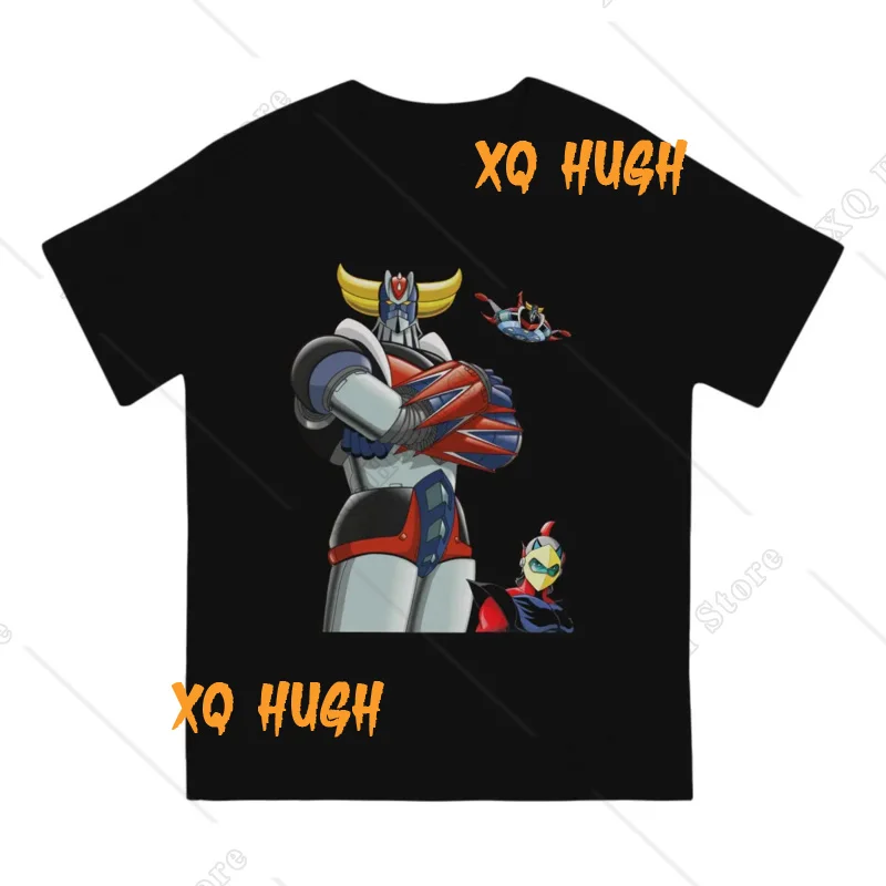 Goldorak Men T Shirt Anime UFO Robot Grendizer Actarus Funny Tee Shirt Short Sleeve Round Collar T-shirts 100% Cotton Clothes